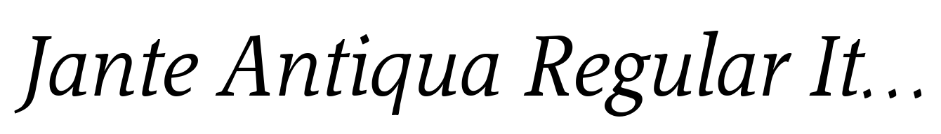 Jante Antiqua Regular Italic